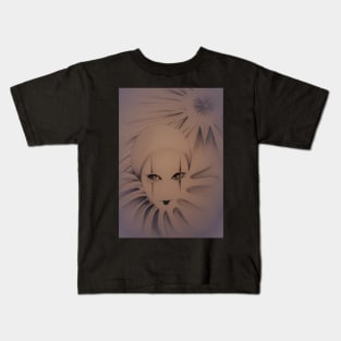 muted pink lilac art deco pierrot clown by Jackie Smith for House of Harlequin Kids T-Shirt